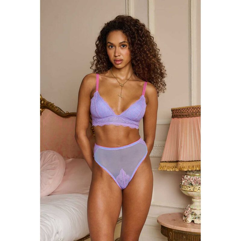 Dora Larsen Eira Lace And Tulle High Waist Knicker image number 2